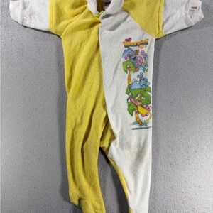 Vintage 1980s Baby Tommee Tippee Wuzzles Feetie Pajamas 3/6 Month